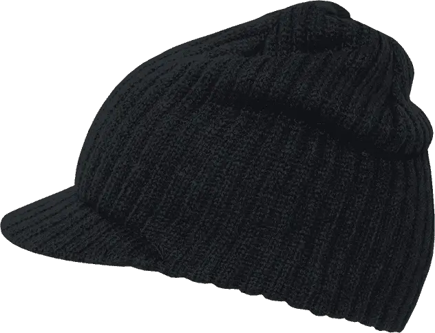 Decky 621 Campus Jeep Beanie with Visor - Black - Black / One Size Fits Most