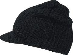 Decky 621 Campus Jeep Beanie with Visor - Black - Black / One Size Fits Most