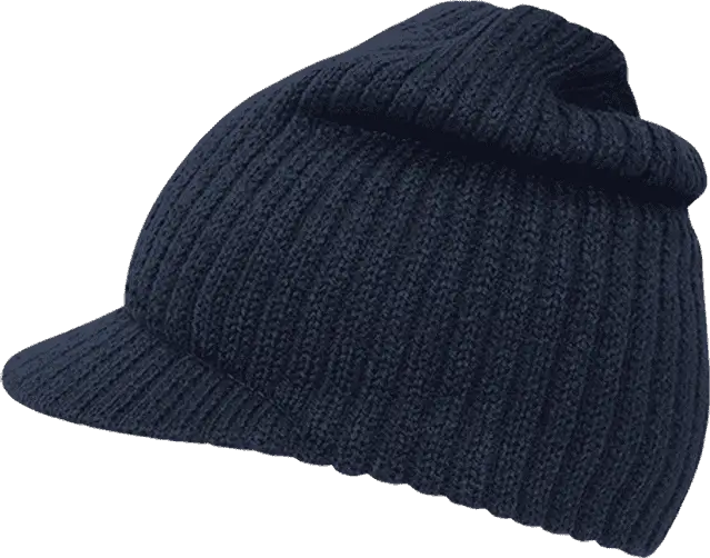 Decky 621 Campus Jeep Beanie with Visor - Navy - Navy / One Size Fits Most