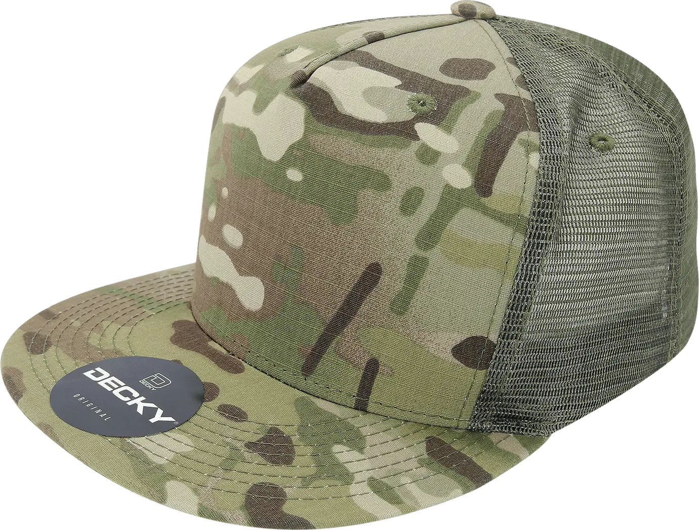 Decky 6304 MULTICAM 5 Panel Trucker Cap - MCU Camo Olive - MCU Camo Olive / One Size Fits Most