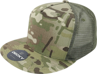 Decky 6304 MULTICAM 5 Panel Trucker Cap - MCU Camo Olive - MCU Camo Olive / One Size Fits Most