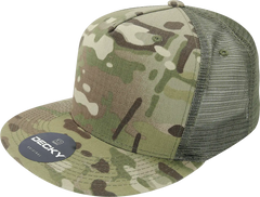 Decky 6304 MULTICAM 5 Panel Trucker Cap - MCU Camo Olive - MCU Camo Olive / One Size Fits Most