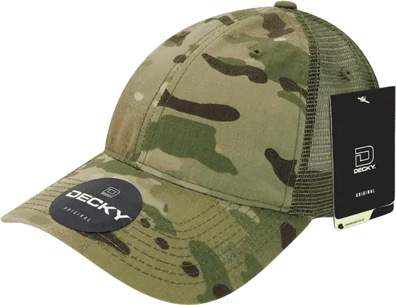 Decky 6305 MULTICAM Relaxed L/C Trucker Cap - MCU Camo Olive - MCU Camo Olive / One Size Fits Most