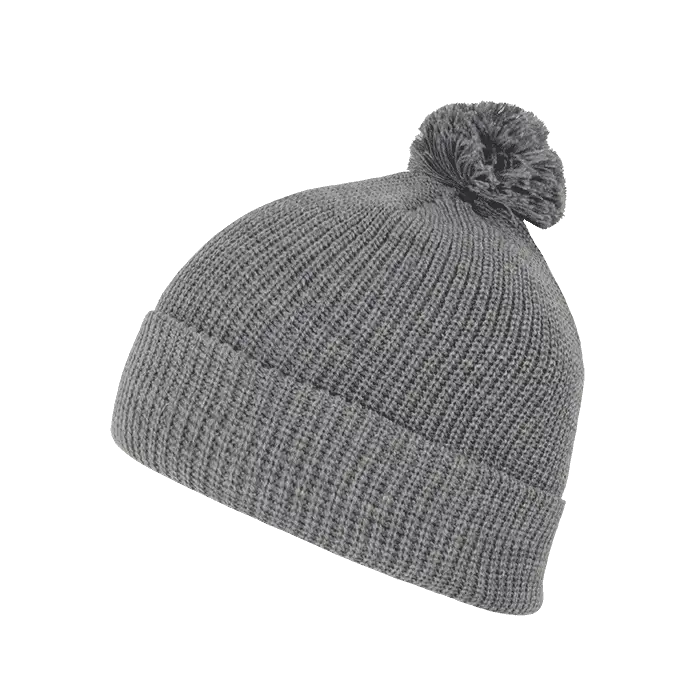 Decky 686 Pom Pom Acrylic Beanie - Heather Gray - Gray / One Size Fits Most