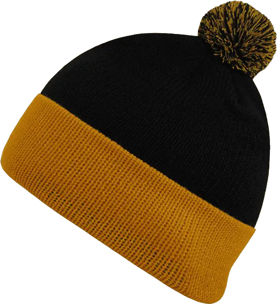 Decky 687 Athletic Pom Pom Beanie - Black Gold - Black Gold / One Size Fits Most