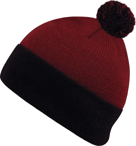 Decky 687 Athletic Pom Pom Beanie - Red Navy - Red Navy / One Size Fits Most