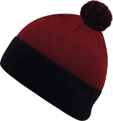 Decky 687 Athletic Pom Pom Beanie - Red Navy - Red Navy / One Size Fits Most