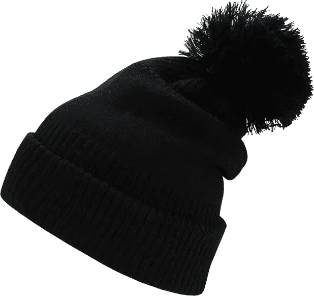 Decky 689 Giant Pom Beanie - Black - Black / One Size Fits Most