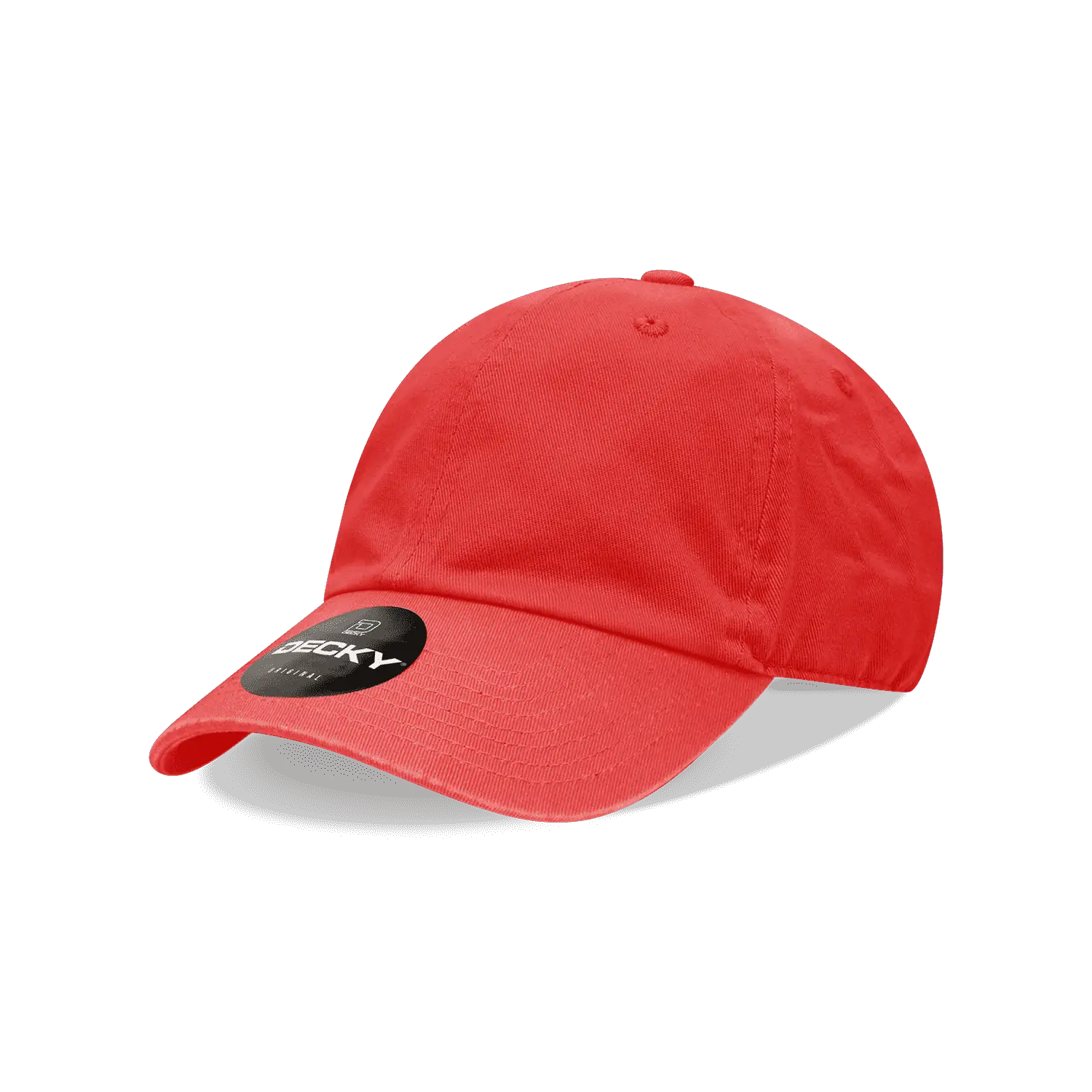Decky 7005 Kids Relaxed Washed Cotton Cap - Red - Red / One Size Fits Most