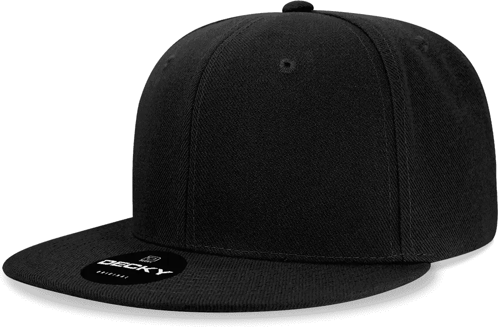 Decky 7011 Youth Snapback Cap - Black - Black / One Size Fits Most