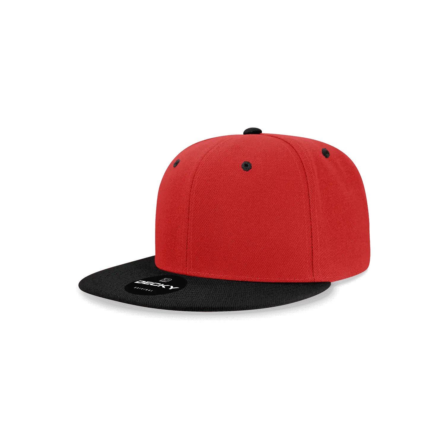 Decky 7011 Youth Snapback Cap - Red Black - Red Black / One Size Fits Most