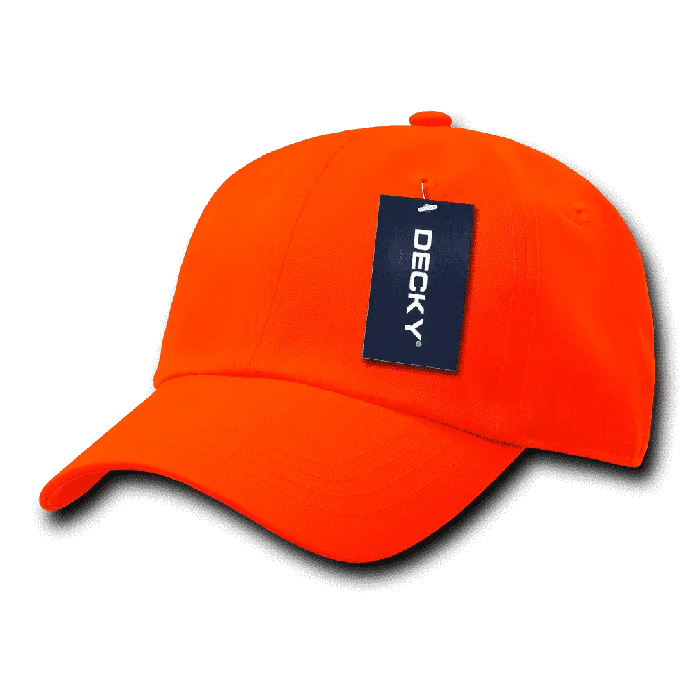 Decky 761 6 Panel Neon Cap - Orange - Orange / One Size Fits Most