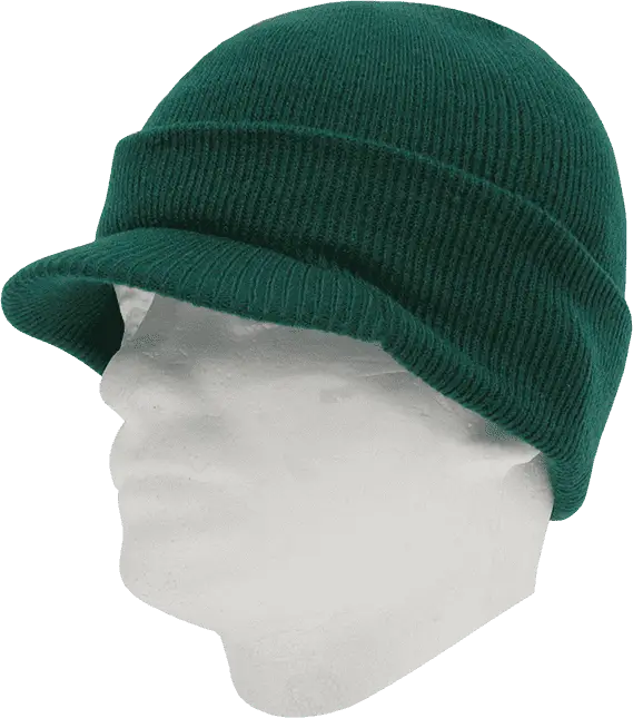Decky 8009 Jeep Beanie with Visor - Forest - Forest / One Size Fits Most