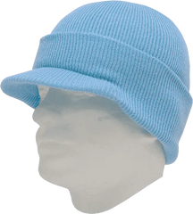 Decky 8009 Jeep Beanie with Visor - Light Blue - Blue / One Size Fits Most