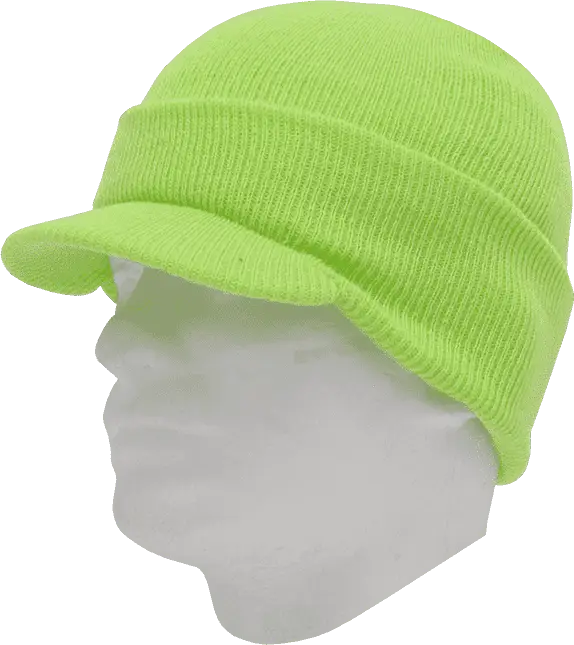 Decky 8009 Jeep Beanie with Visor - Melon - Pink / One Size Fits Most