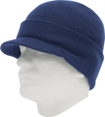 Decky 8009 Jeep Beanie with Visor - Navy - Navy / One Size Fits Most
