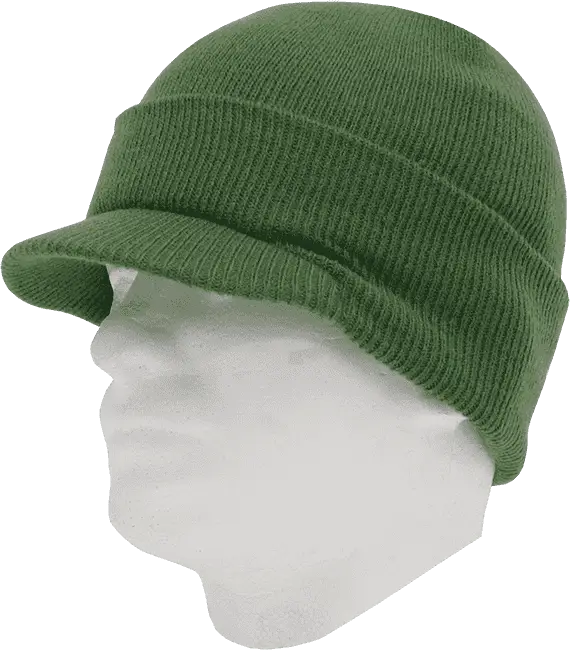 Decky 8009 Jeep Beanie with Visor - Olive - Olive / One Size Fits Most