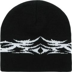 Decky 8012 Tribal Beanie - Black White - Black White / One Size Fits Most