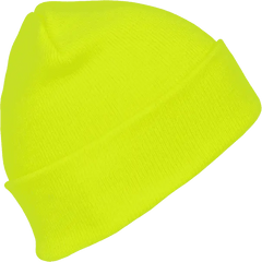 Decky 813 Neon Acrylic Beanie (Long) - Yellow - Yellow / One Size Fits Most