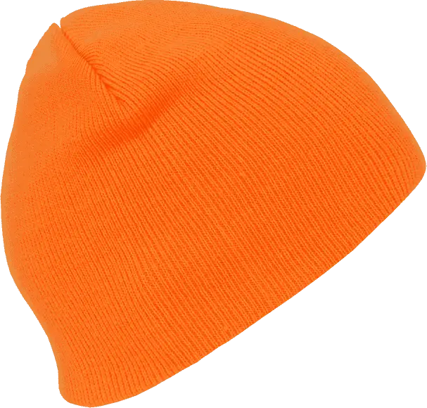 Decky 814 Neon Acrylic Short Beanie - Orange - Orange / One Size Fits Most