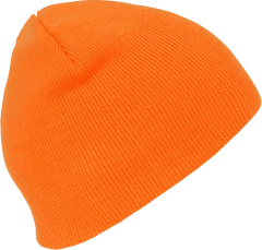 Decky 814 Neon Acrylic Short Beanie - Orange - Orange / One Size Fits Most