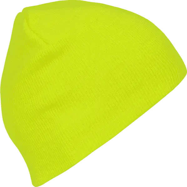 Decky 814 Neon Acrylic Short Beanie - Yellow - Yellow / One Size Fits Most