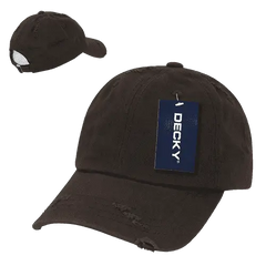 Decky 959 Vintage Frayed Polo Cap - Brown - Brown / One Size Fits Most