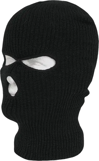 Decky 970 Face Mask 3 Holes Beanie - Black - Black / One Size Fits Most