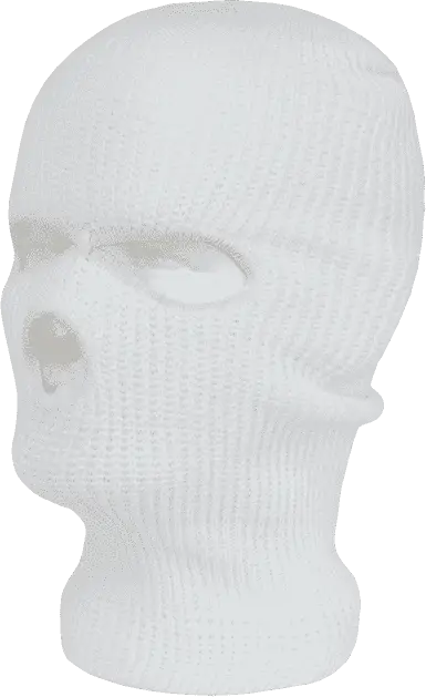Decky 970 Face Mask 3 Holes Beanie - White - White / One Size Fits Most