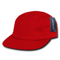 Decky 985 5 Panel Racer Cap - Red - Red / One Size Fits Most