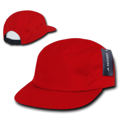 Decky 985 5 Panel Racer Cap - Red - Red / One Size Fits Most