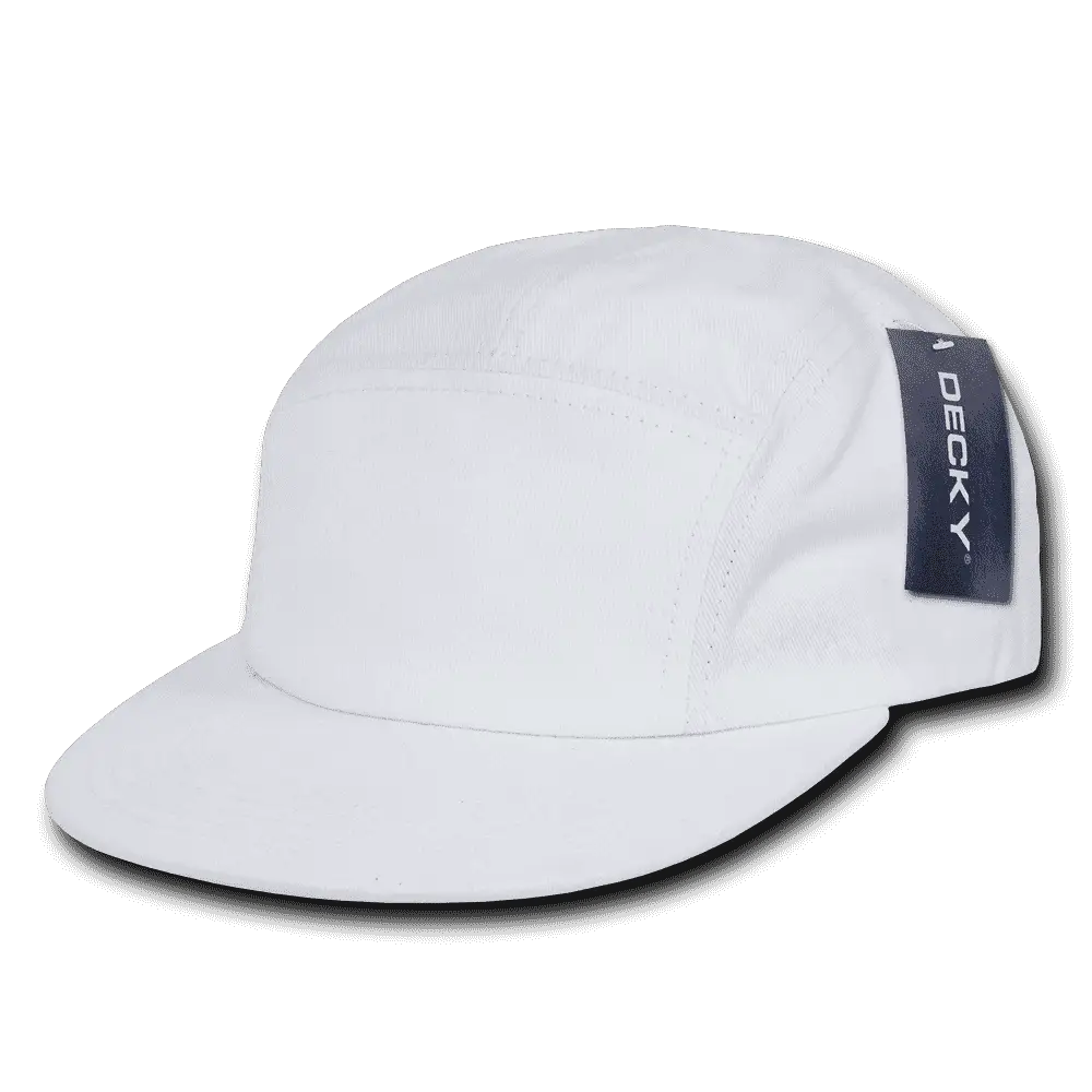Decky 985 5 Panel Racer Cap - White - White / One Size Fits Most