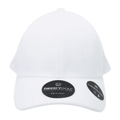 DeckyGolf 6105 Pique Patterned L/C Relaxed Cap - White - White / One Size Fits Most
