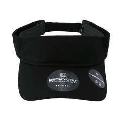 DeckyGolf 6204 Dimple Patterned Sun Visor - Black - Black / One Size Fits Most
