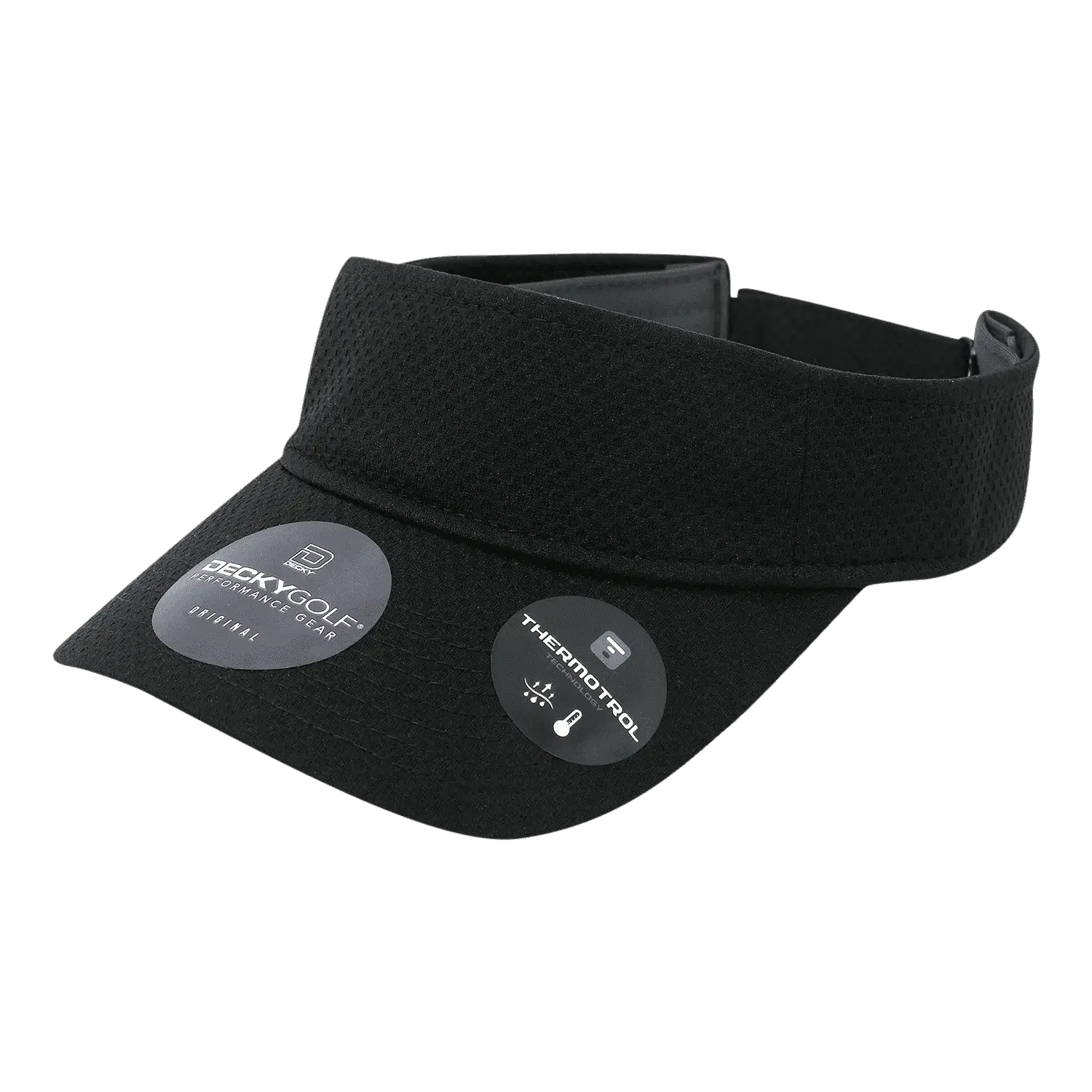 DeckyGolf 6204 Dimple Patterned Sun Visor - Black - Black / One Size Fits Most