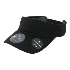 DeckyGolf 6204 Dimple Patterned Sun Visor - Black - Black / One Size Fits Most
