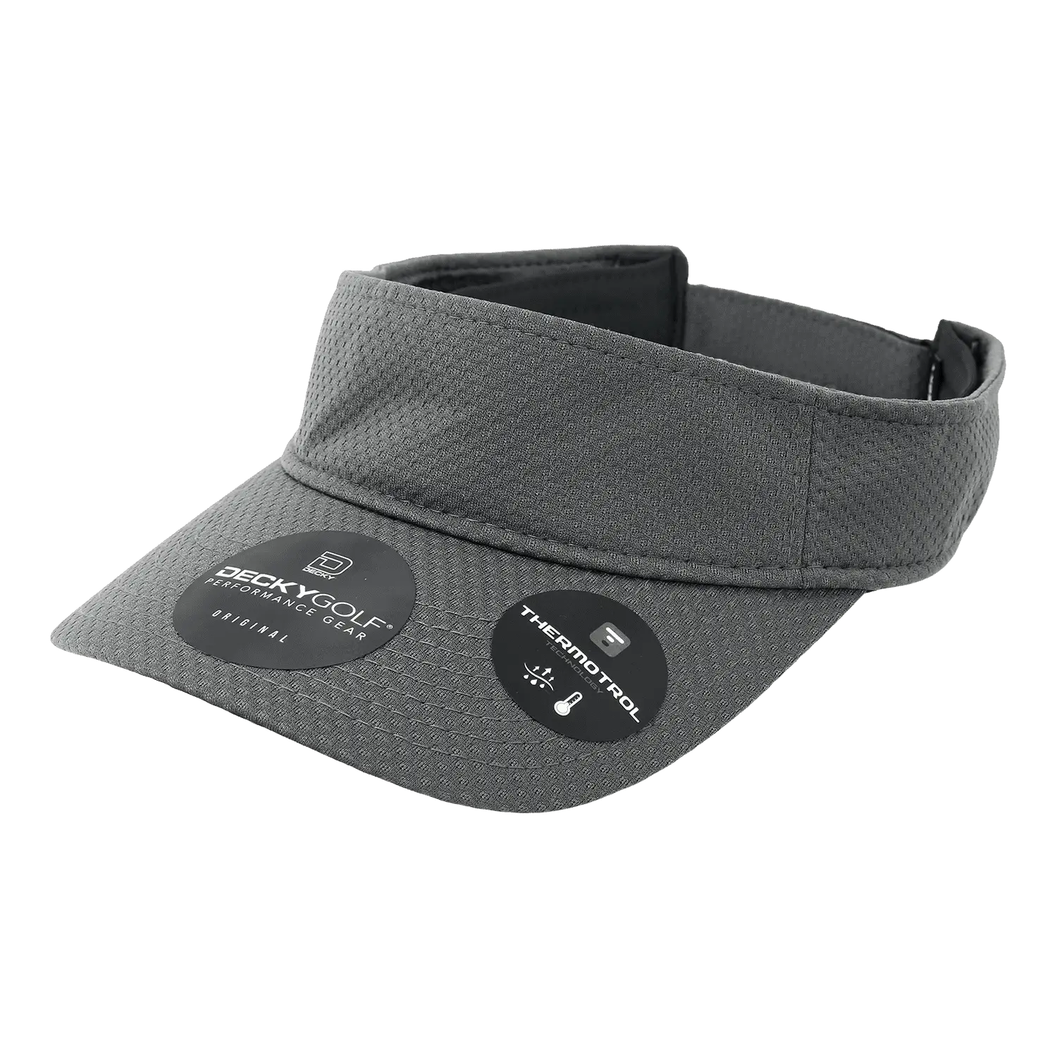 DeckyGolf 6204 Dimple Patterned Sun Visor - Charcoal - Dark Gray / One Size Fits Most