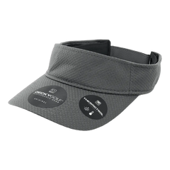 DeckyGolf 6204 Dimple Patterned Sun Visor - Charcoal - Dark Gray / One Size Fits Most