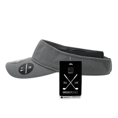 DeckyGolf 6204 Dimple Patterned Sun Visor - Charcoal - Dark Gray / One Size Fits Most