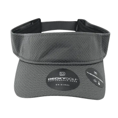 DeckyGolf 6204 Dimple Patterned Sun Visor - Charcoal - Dark Gray / One Size Fits Most