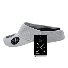 DeckyGolf 6204 Dimple Patterned Sun Visor - Gray - Gray / One Size Fits Most