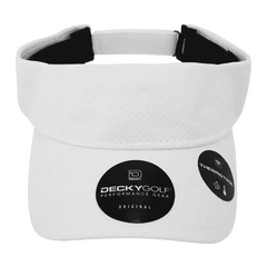DeckyGolf 6204 Dimple Patterned Sun Visor - White - White / One Size Fits Most