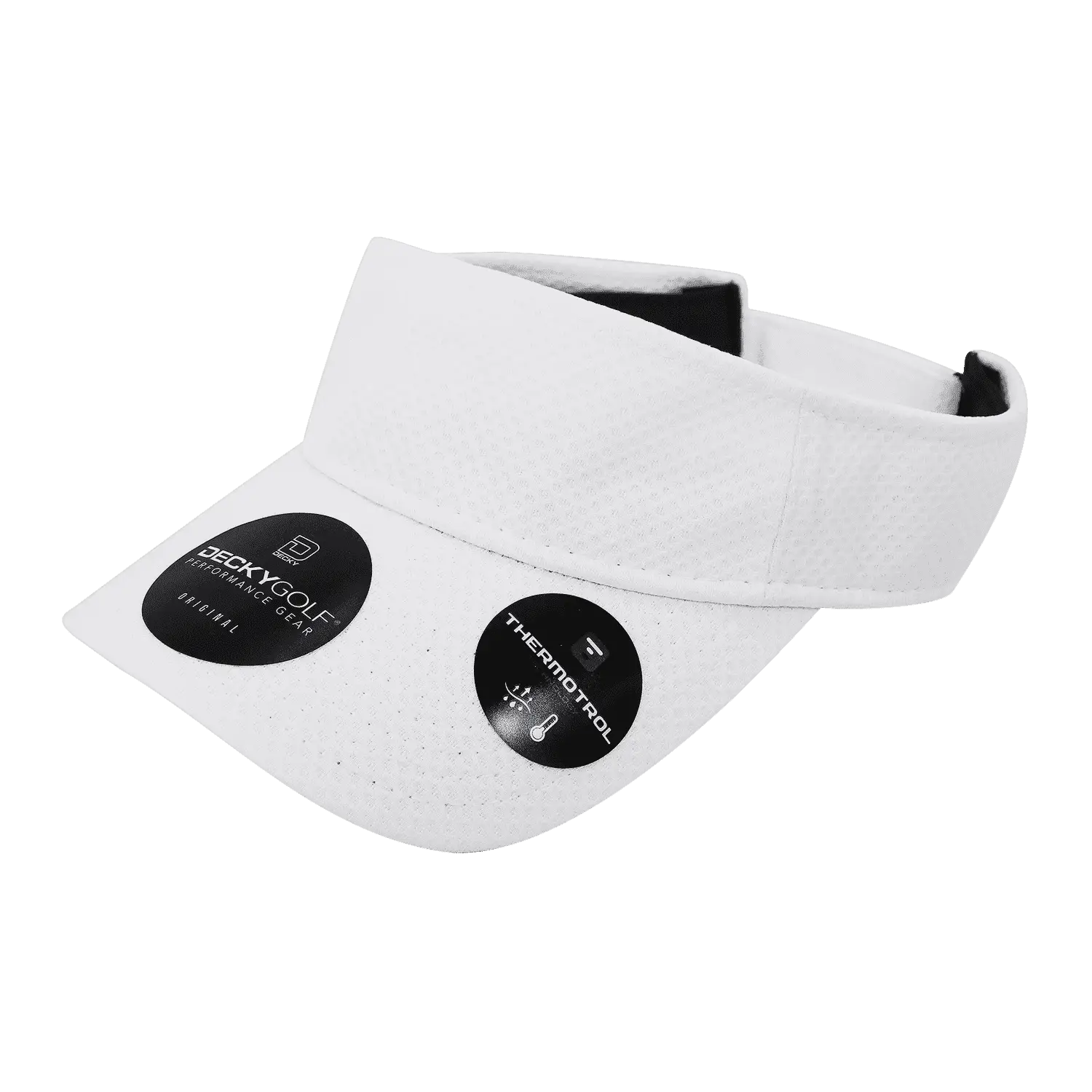 DeckyGolf 6204 Dimple Patterned Sun Visor - White - White / One Size Fits Most