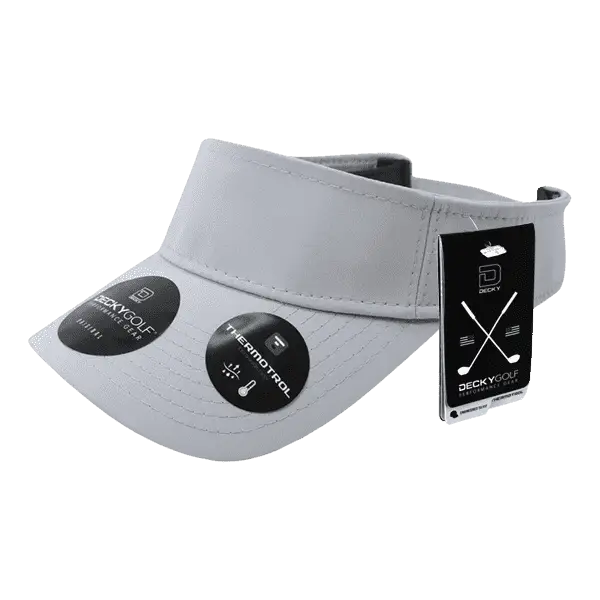 DeckyGolf 6404 Sleek H2O Sun Visor - Gray - Gray / One Size Fits Most