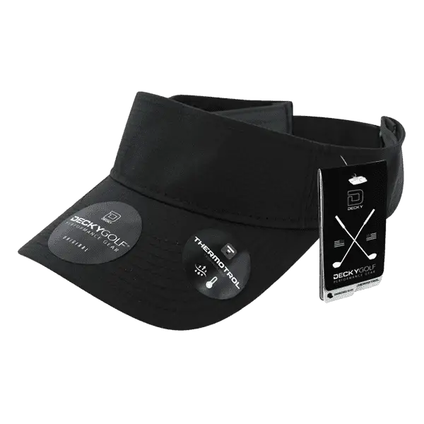 DeckyGolf 7104 Grid H2O Sun Visor - Black - Black / One Size Fits Most