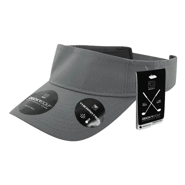 DeckyGolf 7104 Grid H2O Sun Visor - Charcoal - Dark Gray / One Size Fits Most