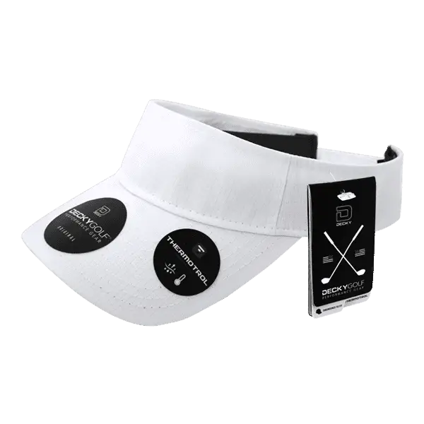 DeckyGolf 7104 Grid H2O Sun Visor - White - White / One Size Fits Most