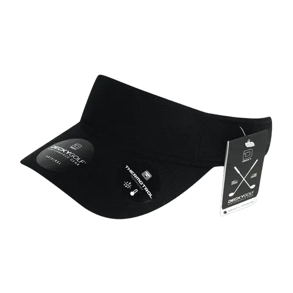 DeckyGolf 8104 Screen Fabric Sun Visor - Black - Black / One Size Fits Most