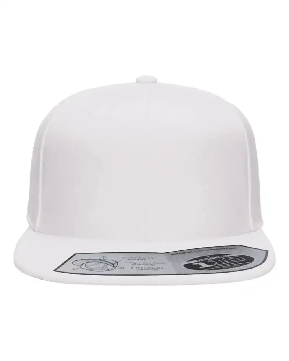 Flexfit 110F 110® Snapback Cap - White - White / One Size Fits Most