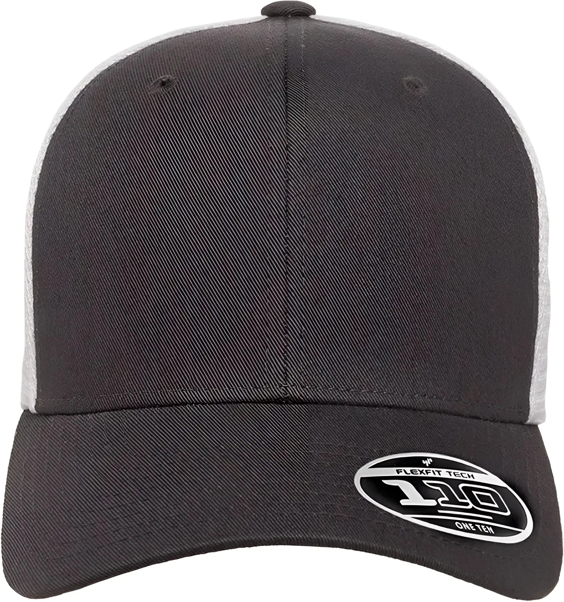 Flexfit 110M 110® Mesh-Back Cap - Charcoal White - Dark Gray White / One Size Fits Most